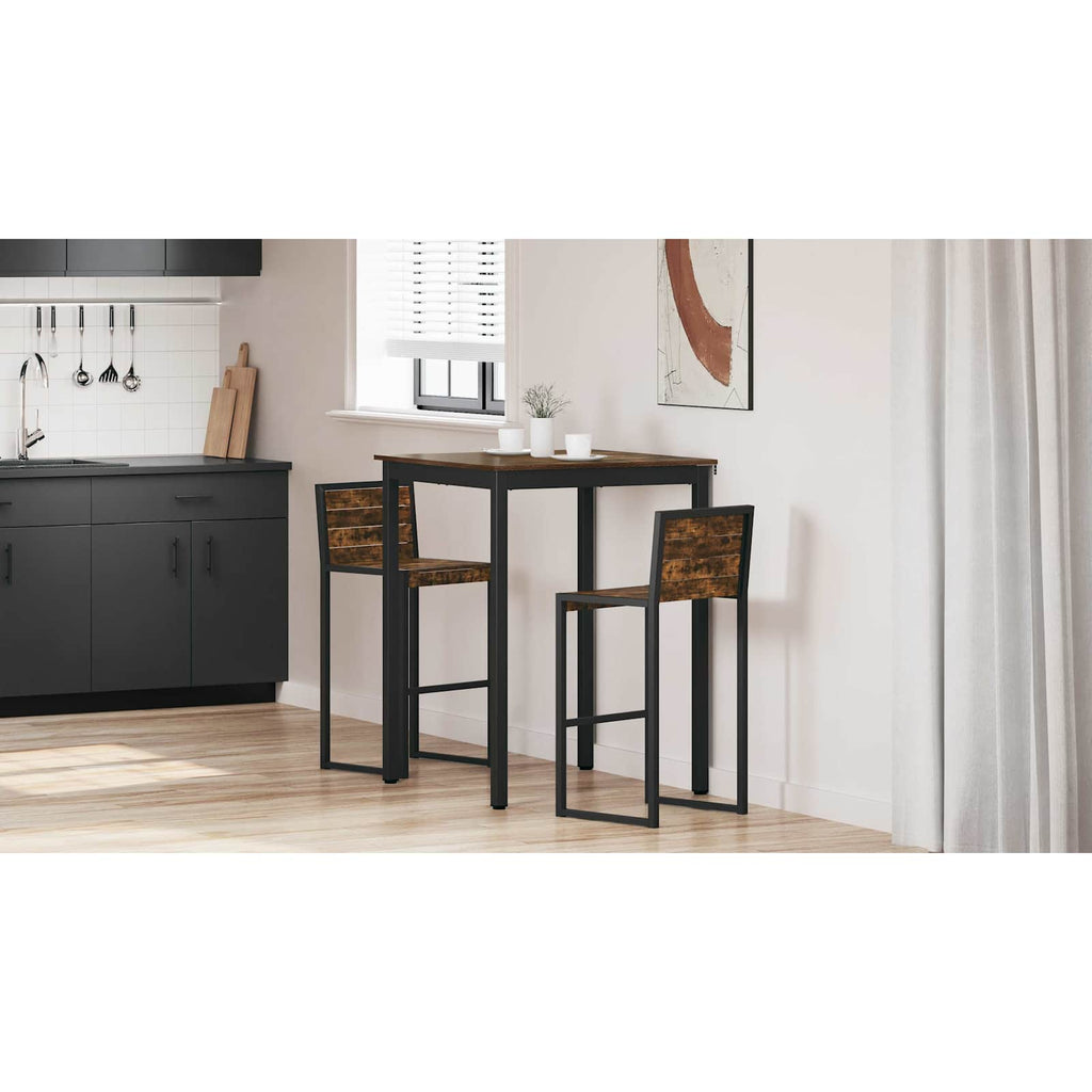 vidaXL Stojący Stół Barowy Drewno inżynieryjne Kwadrat