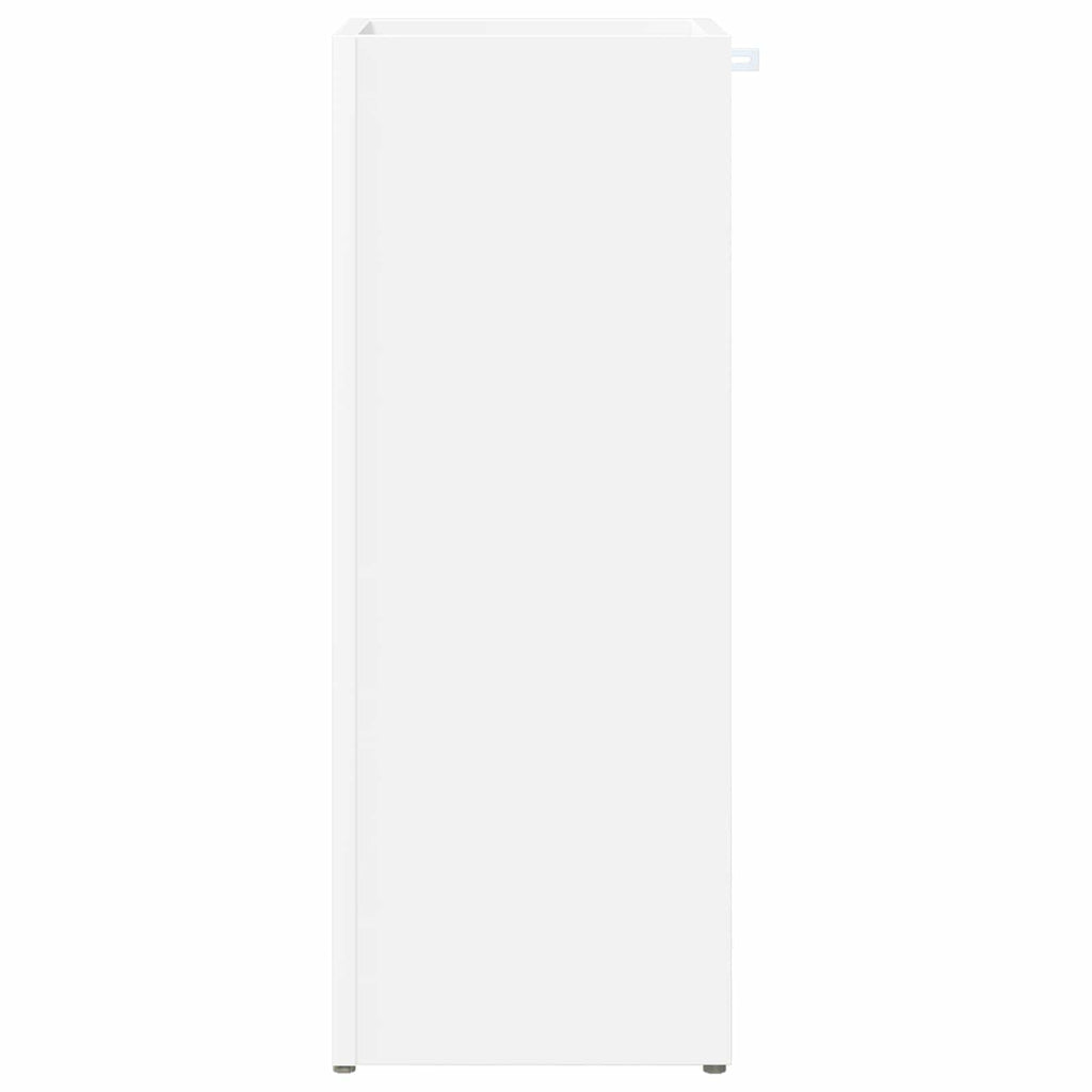 vidaXL Stojak na parasol z przechowywaniem Biały 25 x 24,5 x 64 cm