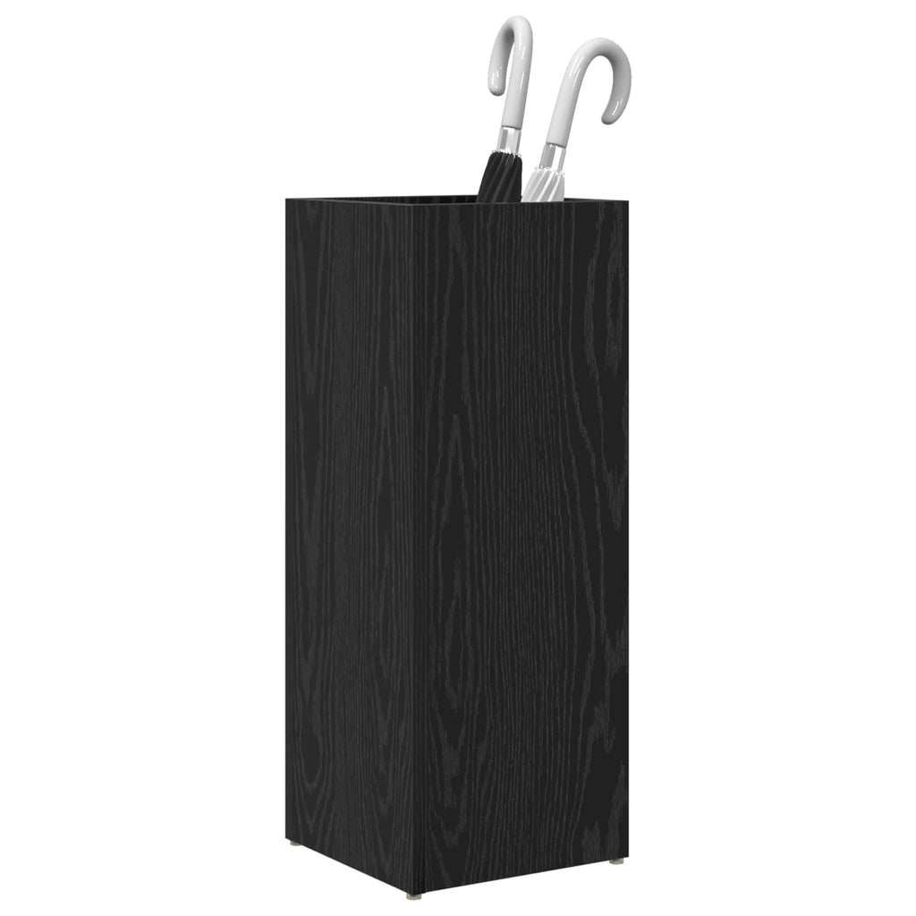 vidaXL Stojak na parasol Czarny Dąb 25 x 24,5 x 64 cm