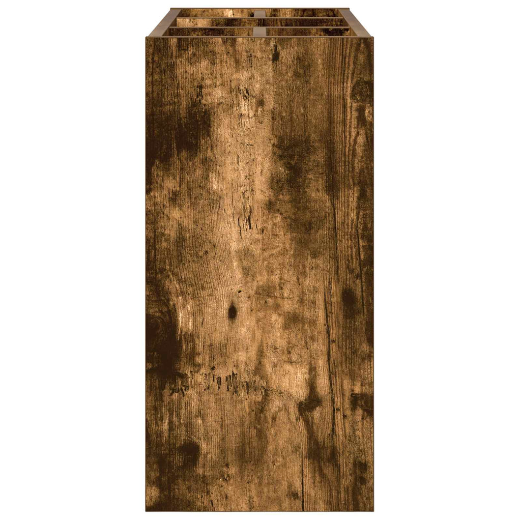 vidaXL Stojak na parasol z przechowywaniem Dąb wędzony 65 x 24 x 50 cm