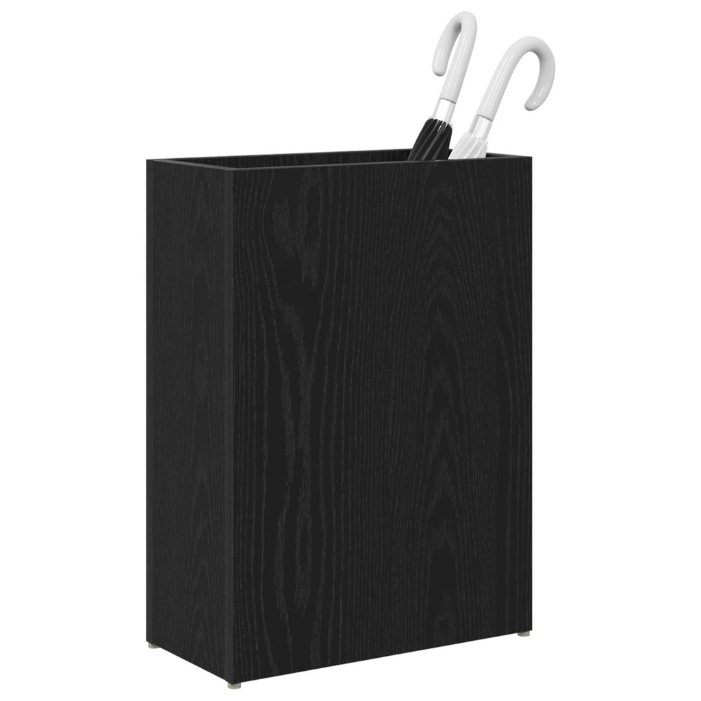 vidaXL Stojak na parasol Czarny Dąb 40 x 20 x 55,5 cm