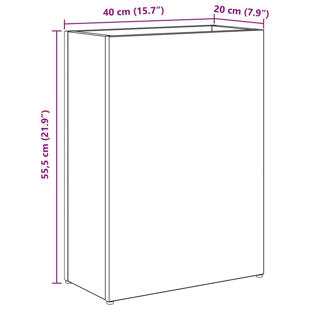 vidaXL Stojak na parasol Stare drewno 40 x 20 x 55,5 cm