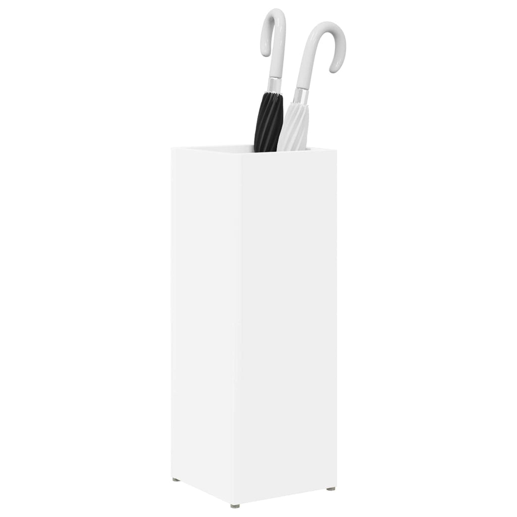 vidaXL Stojak na parasol z przechowywaniem Biały 20 x 20 x 55,5 cm