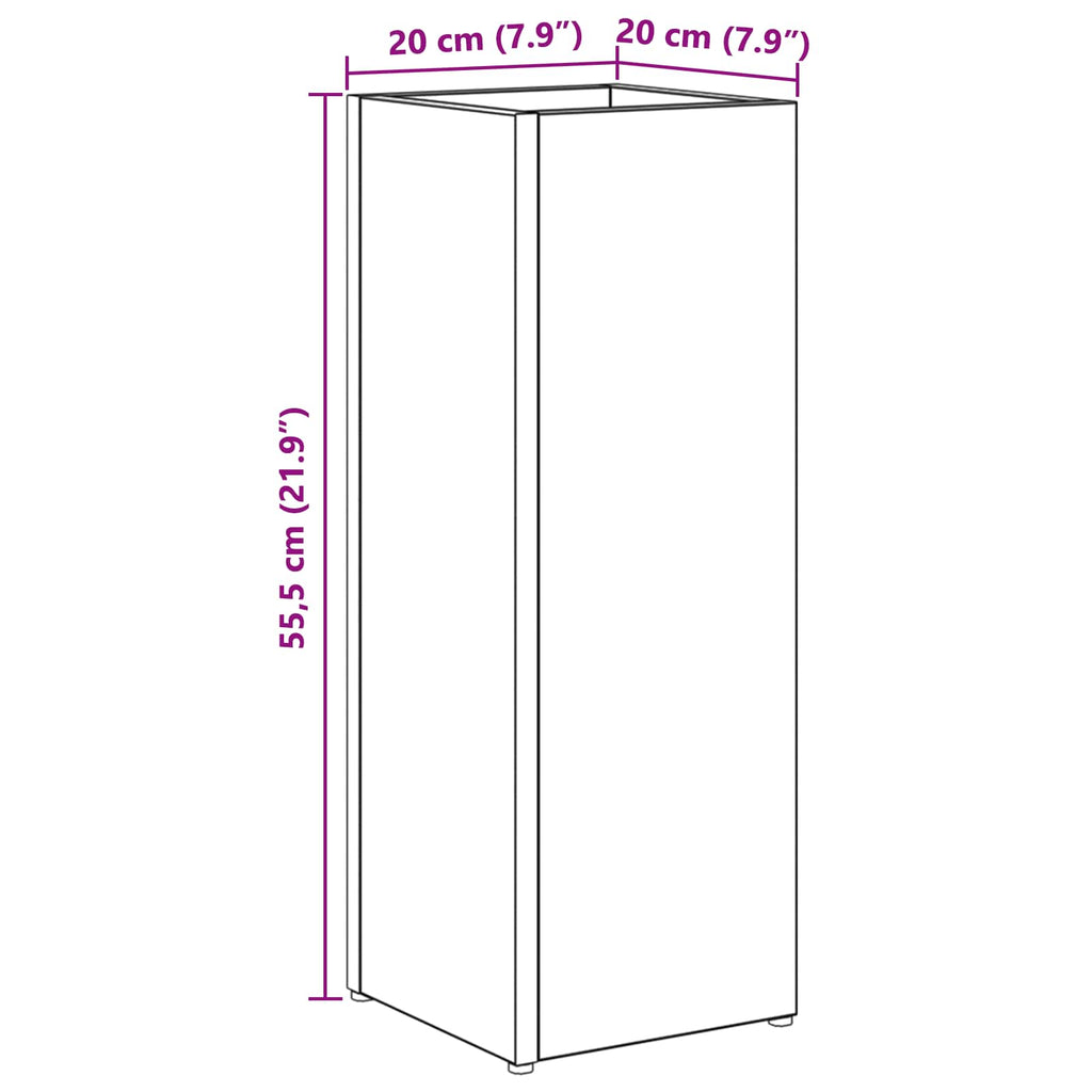 vidaXL Stojak na parasol Betonowy szary 20 x 20 x 55,5 cm