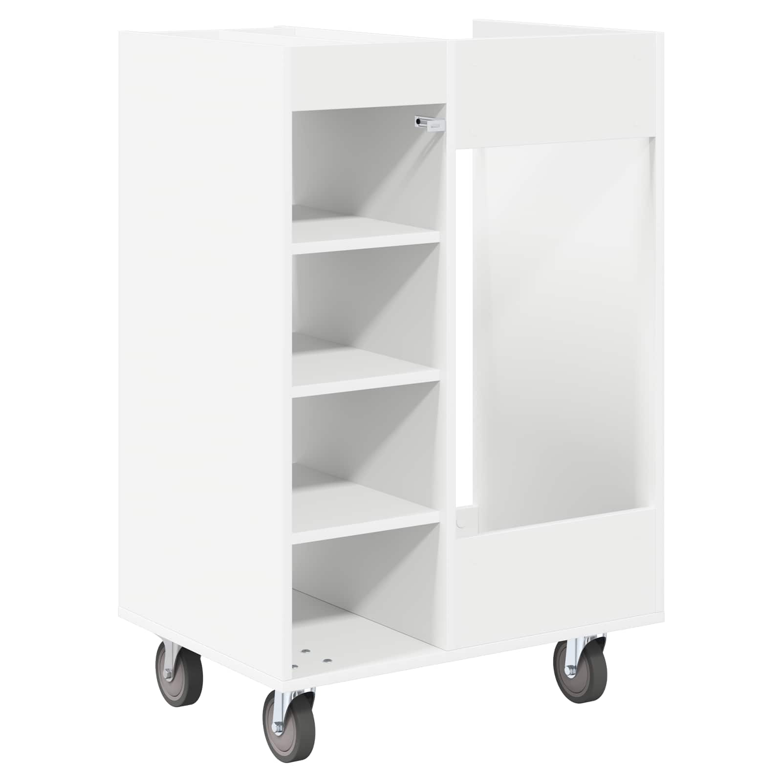 vidaXL Szafka golfowa z kołem Gładki Biały 65 x 45 x 98 cm