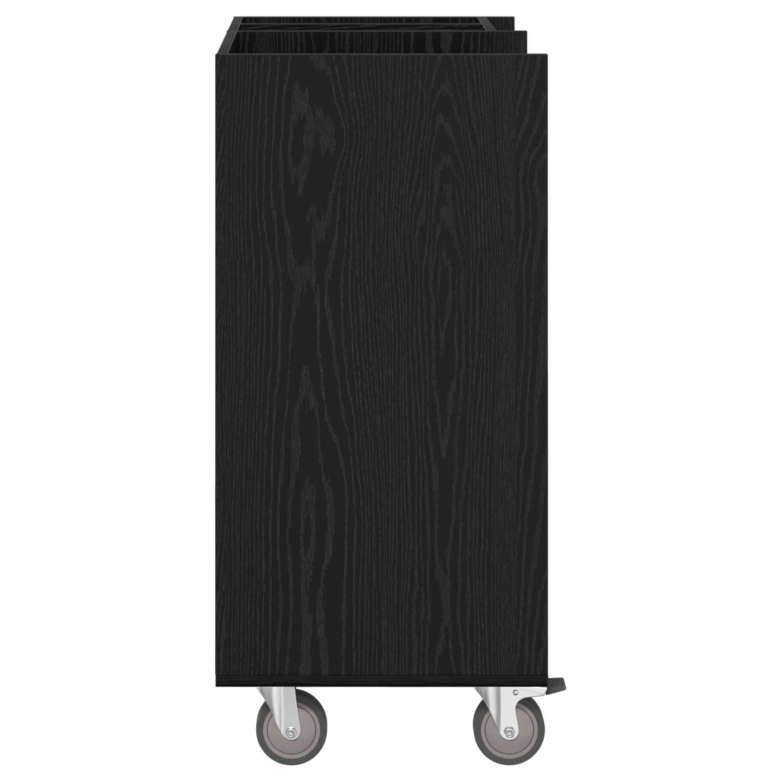 vidaXL Szafka golfowa z kołem Gładki Czarny Dąb 65 x 45 x 98 cm