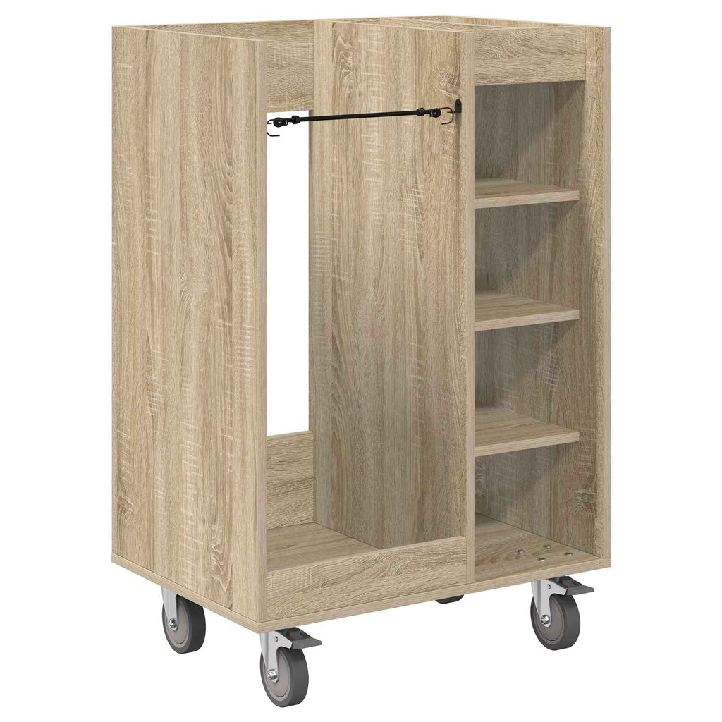 vidaXL Szafka golfowa z kołem Gładki Dąb Sonoma 65 x 45 x 98 cm
