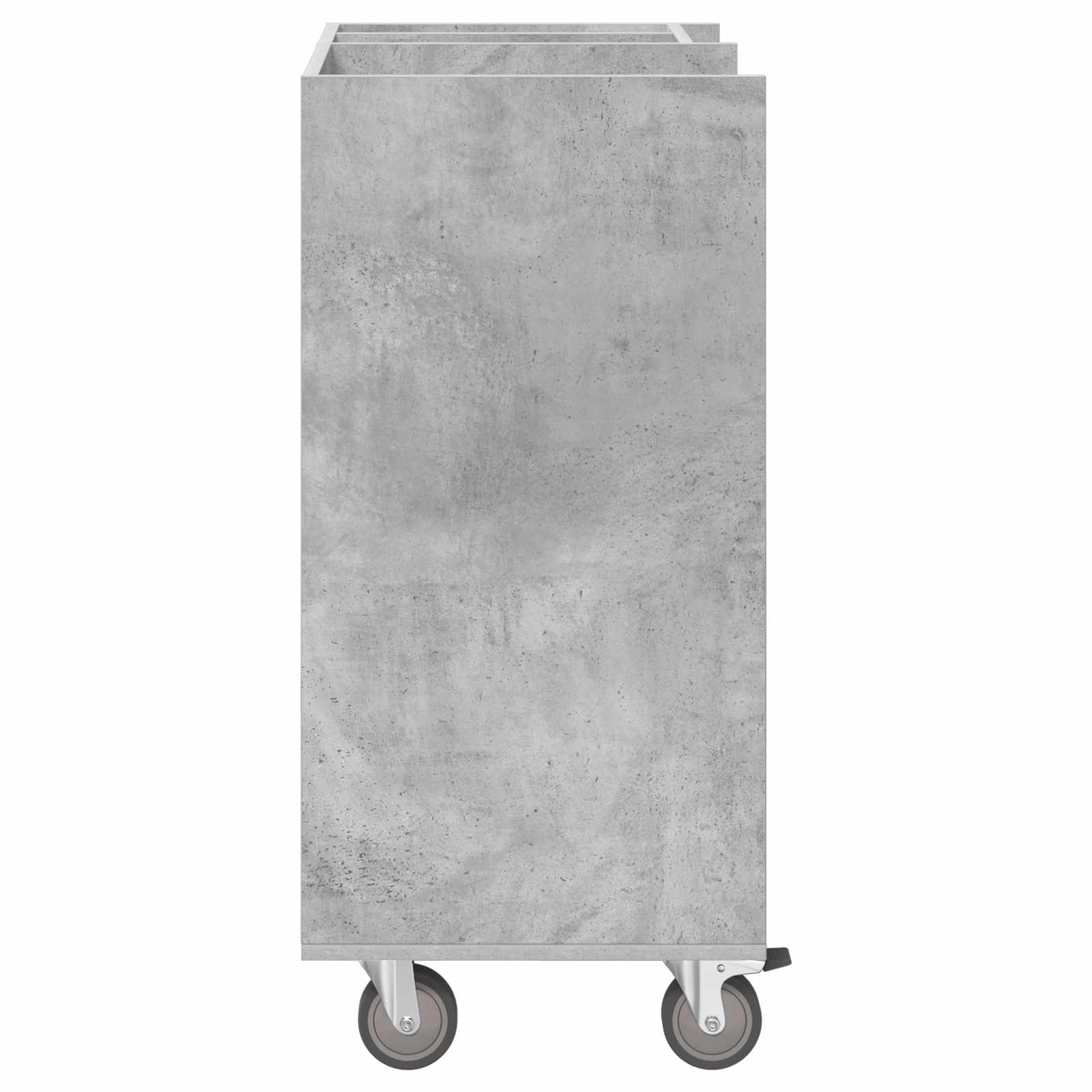 vidaXL Szafka golfowa z kołem Gładki Betonowy szary 65 x 45 x 98 cm