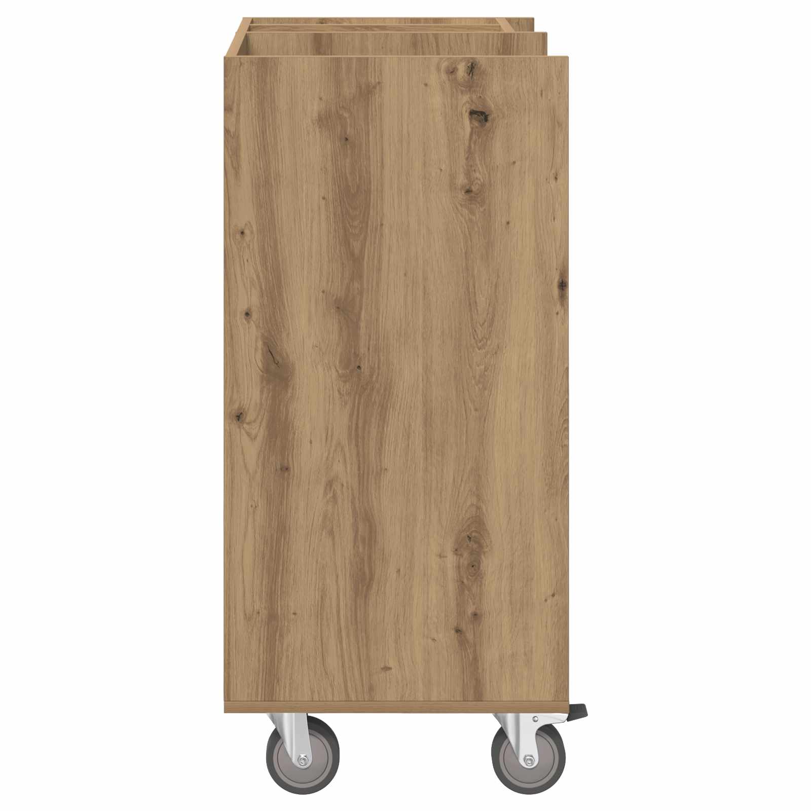 vidaXL Szafka golfowa z kołem Gładki Dąb rzemieślniczy 65 x 45 x 98 cm