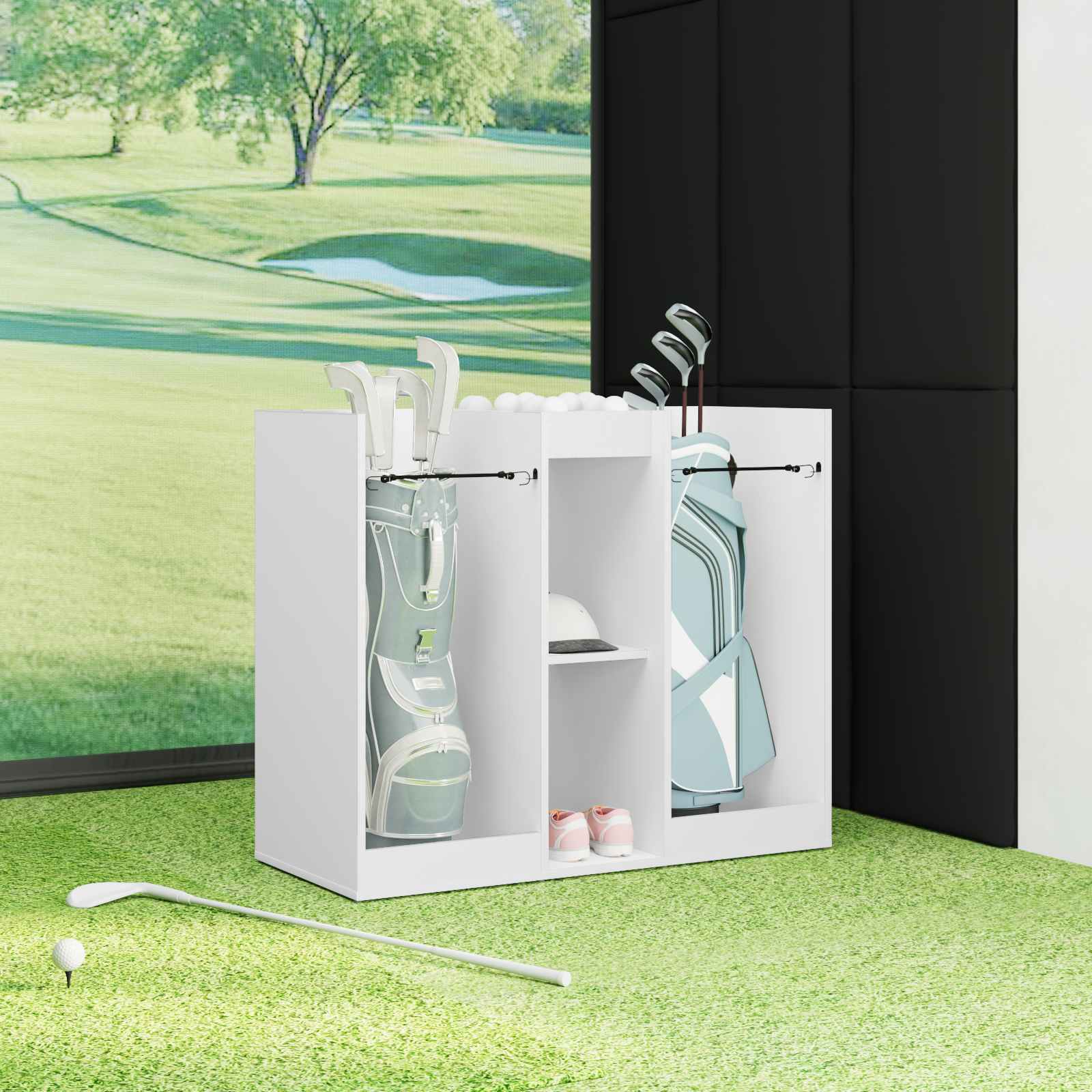vidaXL Szafka golfowa Gładki Biały 102 x 45 x 85,5 cm