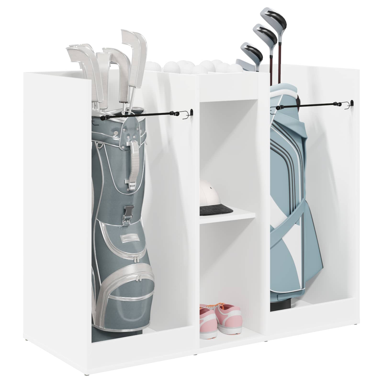 vidaXL Szafka golfowa Gładki Biały 102 x 45 x 85,5 cm
