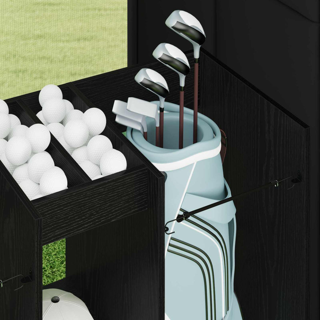 vidaXL Szafka golfowa Gładki Czarny Dąb 102 x 45 x 85,5 cm