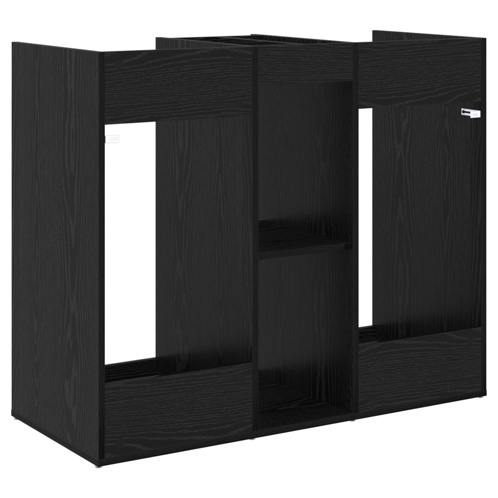 vidaXL Szafka golfowa Gładki Czarny Dąb 102 x 45 x 85,5 cm