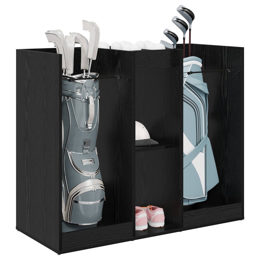 vidaXL Szafka golfowa Gładki Czarny Dąb 102 x 45 x 85,5 cm