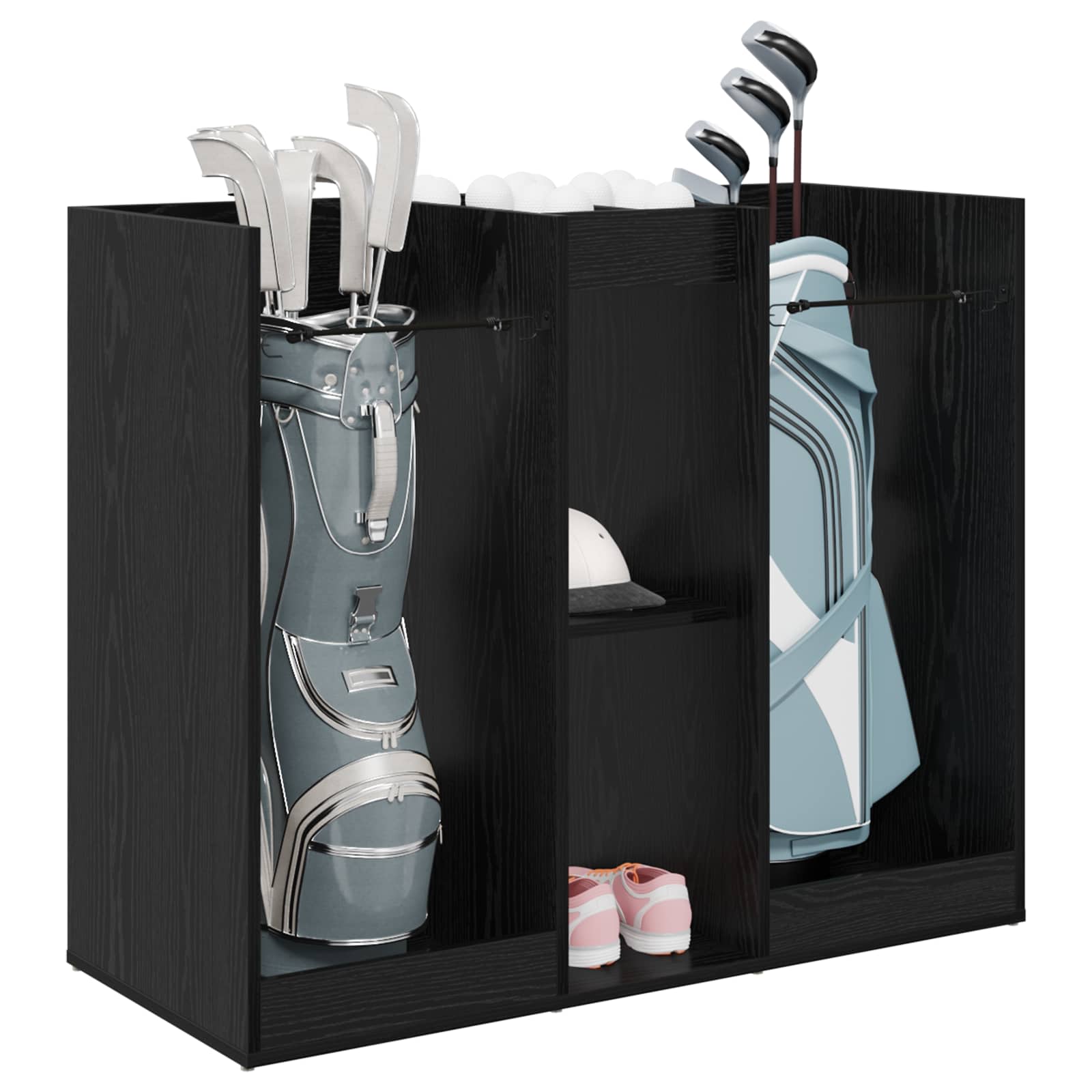 vidaXL Szafka golfowa Gładki Czarny Dąb 102 x 45 x 85,5 cm