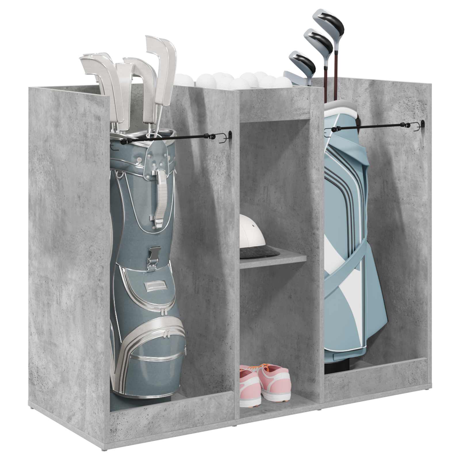 vidaXL Szafka golfowa Gładki Betonowy szary 102 x 45 x 85,5 cm
