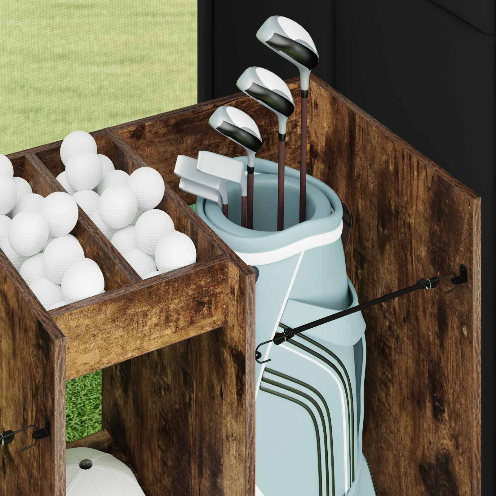 vidaXL Szafka golfowa Gładki Dąb wędzony 102 x 45 x 85,5 cm