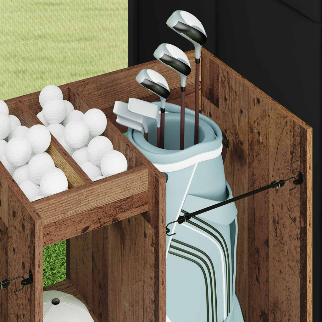 vidaXL Szafka golfowa Gładki Stare drewno 102 x 45 x 85,5 cm