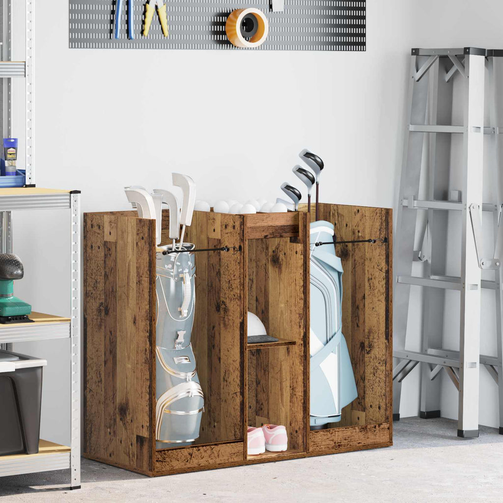 vidaXL Szafka golfowa Gładki Stare drewno 102 x 45 x 85,5 cm