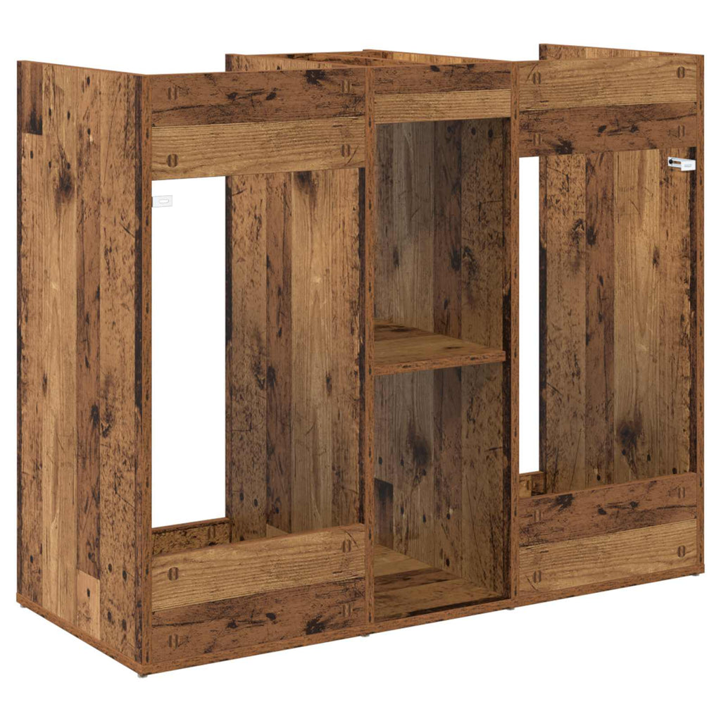 vidaXL Szafka golfowa Gładki Stare drewno 102 x 45 x 85,5 cm
