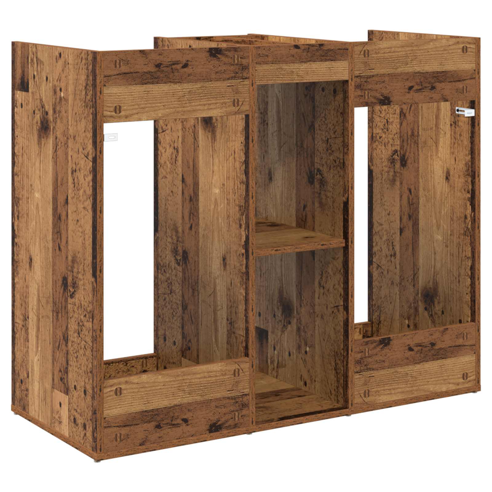 vidaXL Szafka golfowa Gładki Stare drewno 102 x 45 x 85,5 cm
