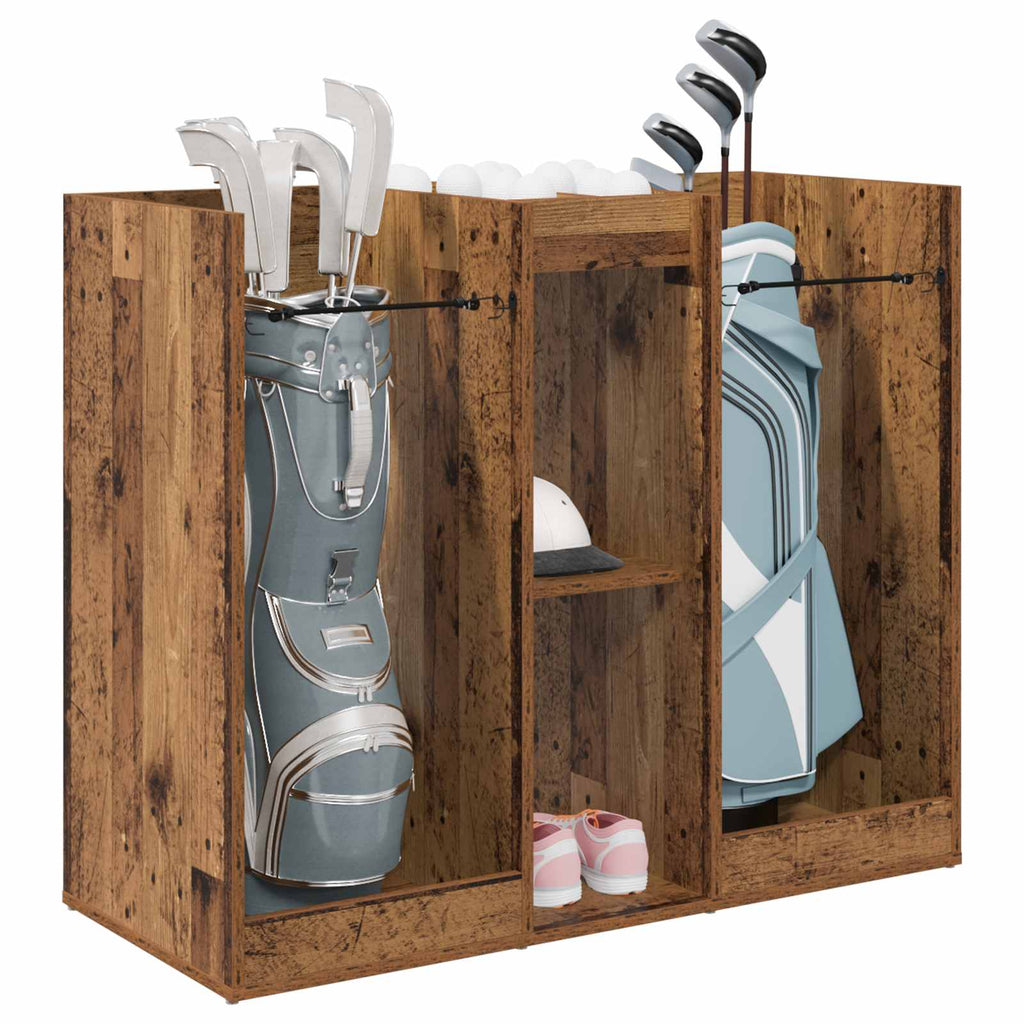 vidaXL Szafka golfowa Gładki Stare drewno 102 x 45 x 85,5 cm