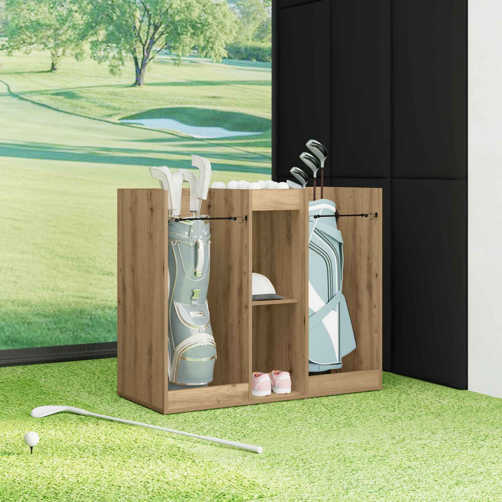 vidaXL Szafka golfowa Gładki Dąb rzemieślniczy 102 x 45 x 85,5 cm