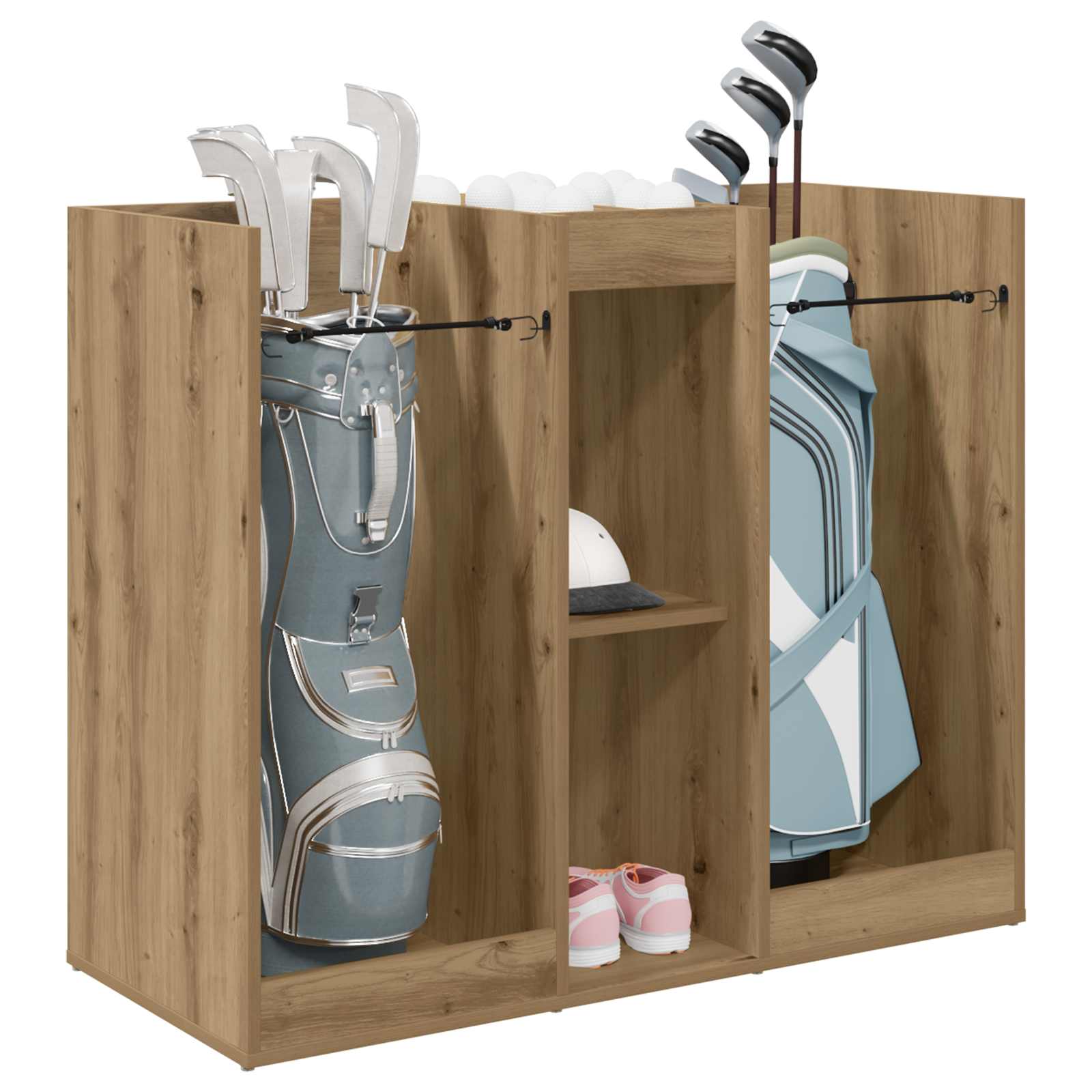 vidaXL Szafka golfowa Gładki Dąb rzemieślniczy 102 x 45 x 85,5 cm