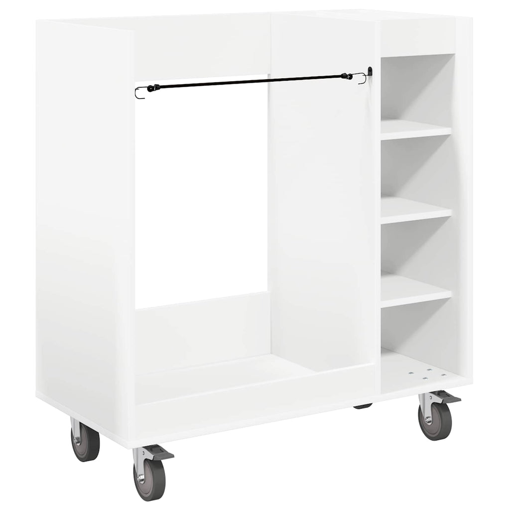 vidaXL Szafka golfowa z kołem Gładki Biały 90 x 45 x 98 cm