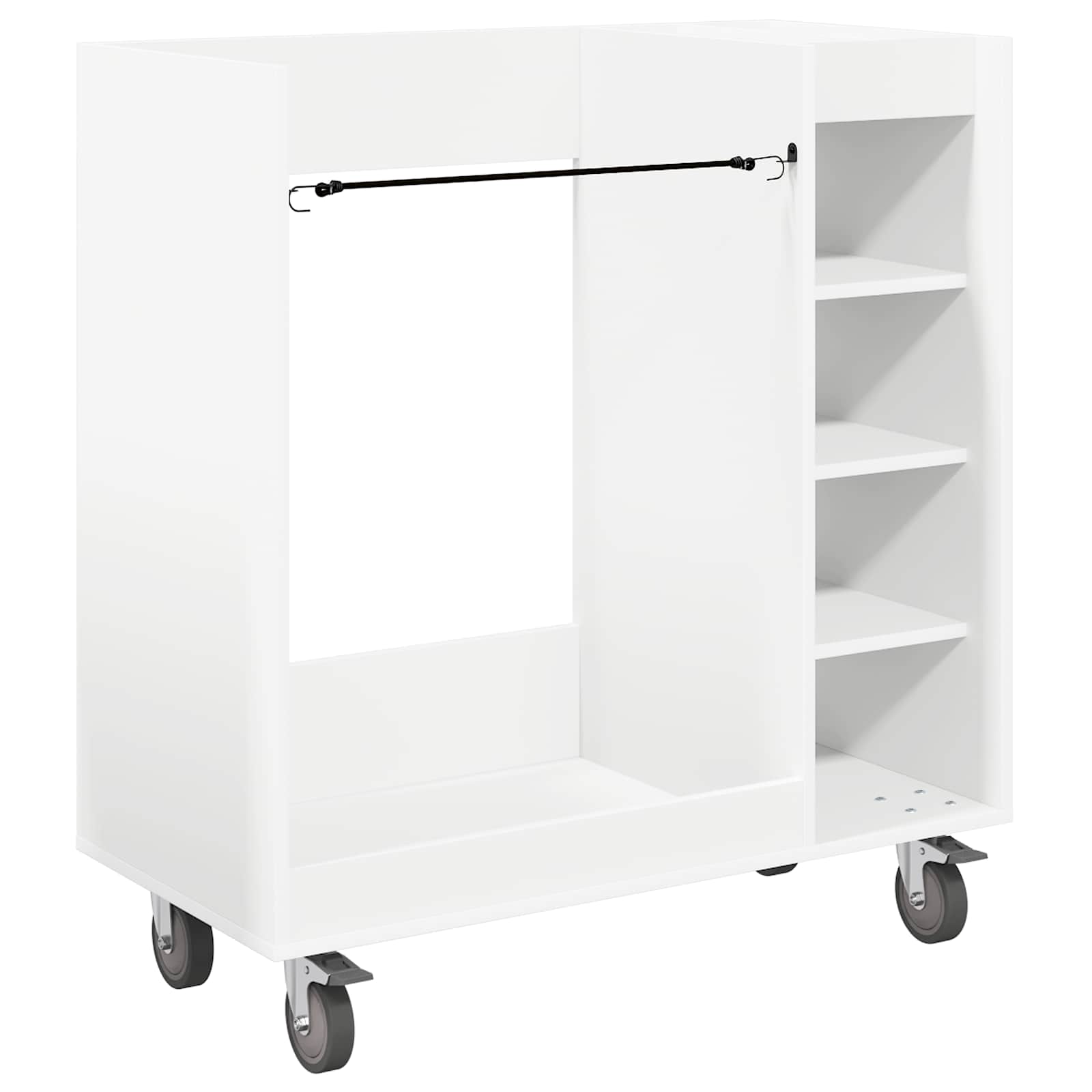 vidaXL Szafka golfowa z kołem Gładki Biały 90 x 45 x 98 cm