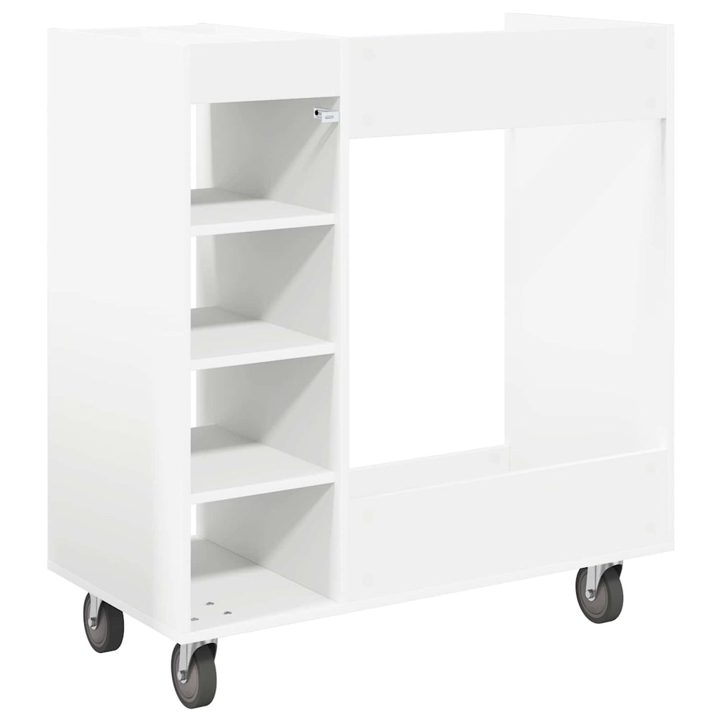 vidaXL Szafka golfowa z kołem Gładki Biały 90 x 45 x 98 cm