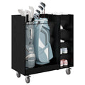 vidaXL Szafka golfowa z kołem Gładki Czarny Dąb 90 x 45 x 98 cm