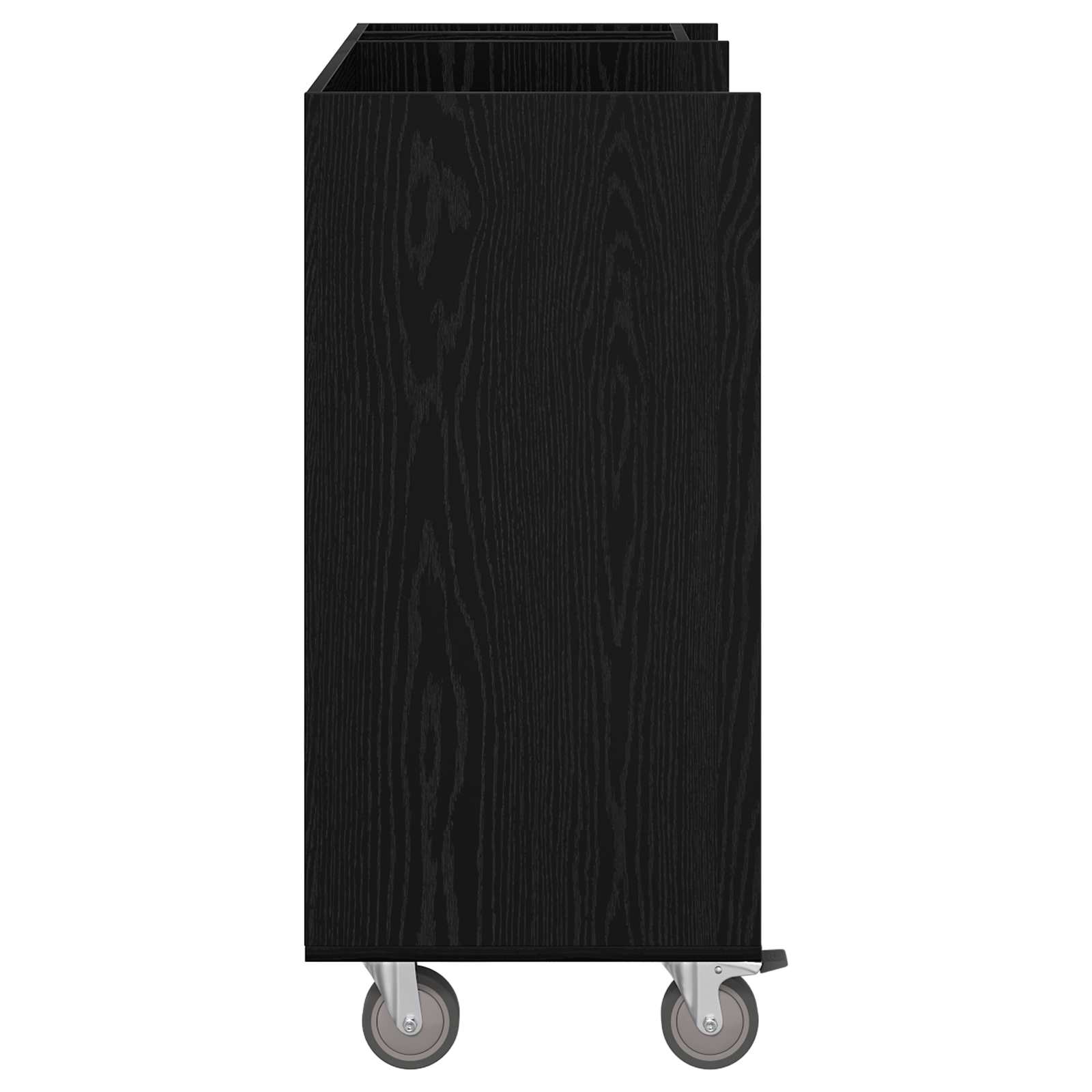 vidaXL Szafka golfowa z kołem Gładki Czarny Dąb 90 x 45 x 98 cm