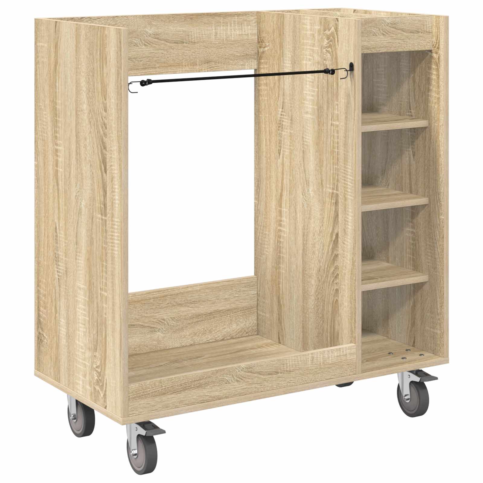 vidaXL Szafka golfowa z kołem Gładki Dąb Sonoma 90 x 45 x 98 cm