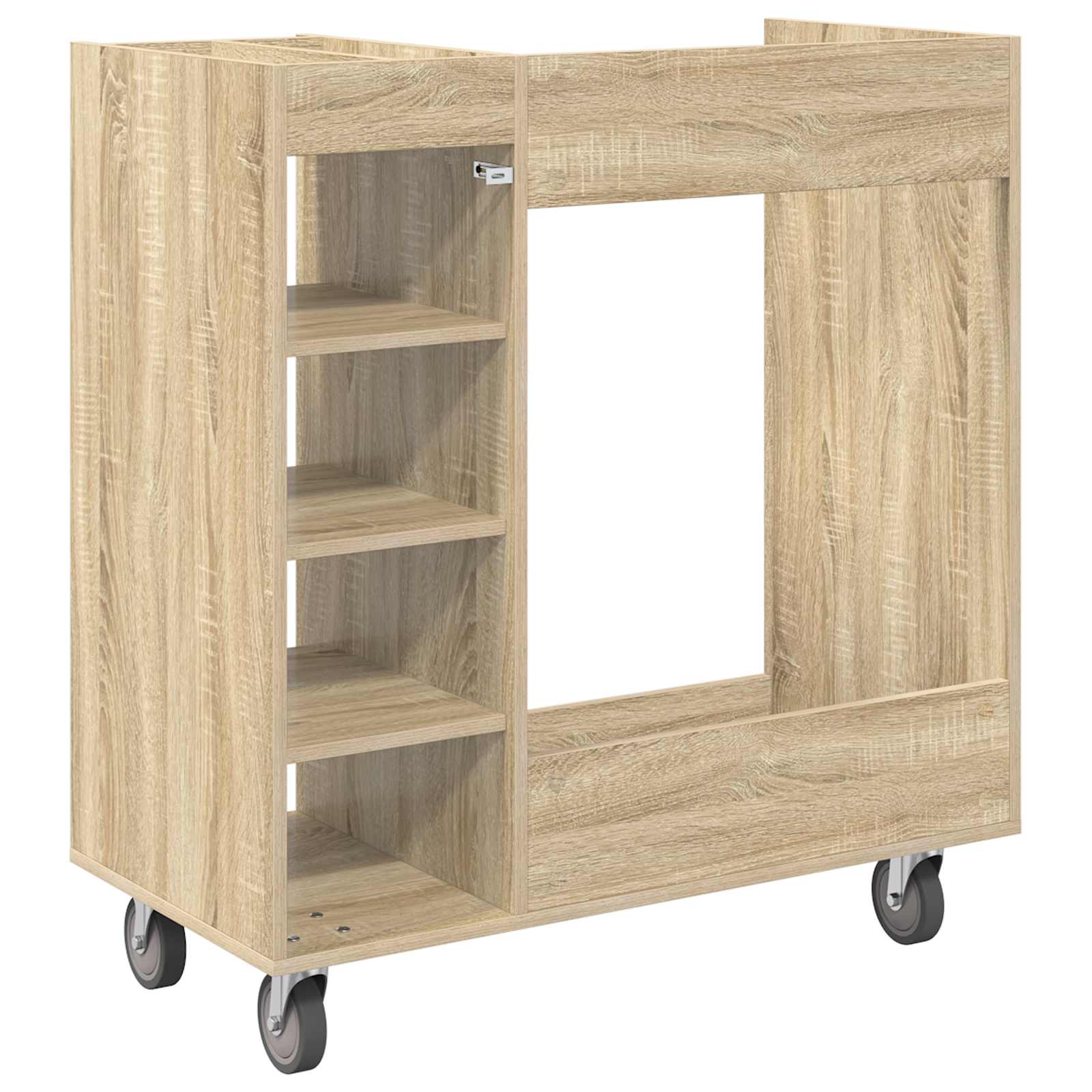 vidaXL Szafka golfowa z kołem Gładki Dąb Sonoma 90 x 45 x 98 cm