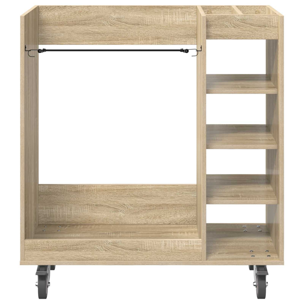 vidaXL Szafka golfowa z kołem Gładki Dąb Sonoma 90 x 45 x 98 cm