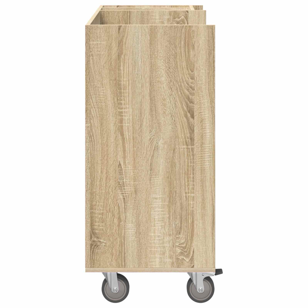 vidaXL Szafka golfowa z kołem Gładki Dąb Sonoma 90 x 45 x 98 cm