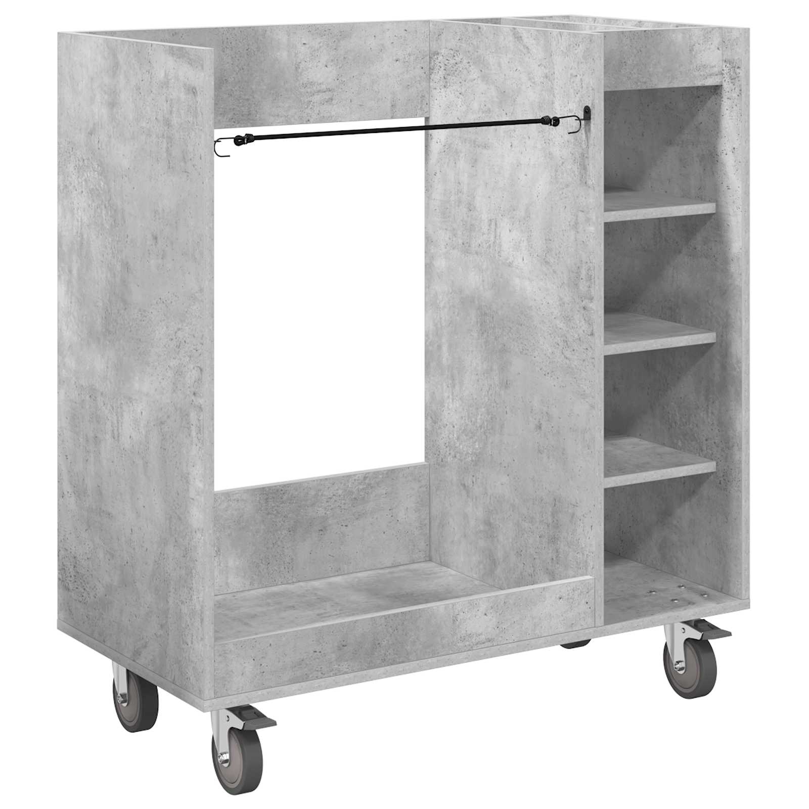 vidaXL Szafka golfowa z kołem Gładki Betonowy szary 90 x 45 x 98 cm
