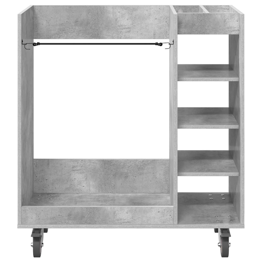 vidaXL Szafka golfowa z kołem Gładki Betonowy szary 90 x 45 x 98 cm