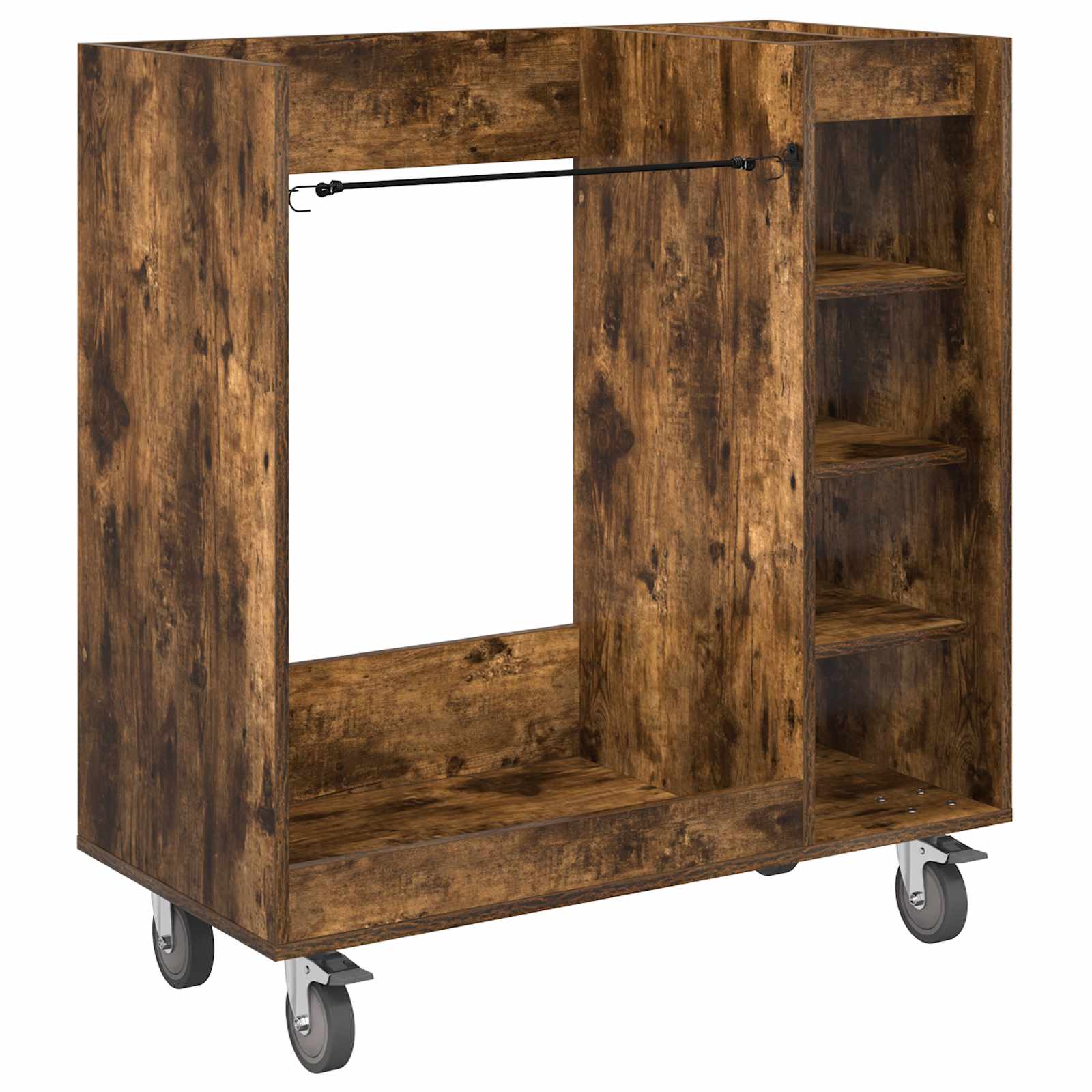 vidaXL Szafka golfowa z kołem Gładki Dąb wędzony 90 x 45 x 98 cm