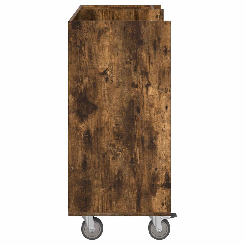 vidaXL Szafka golfowa z kołem Gładki Dąb wędzony 90 x 45 x 98 cm