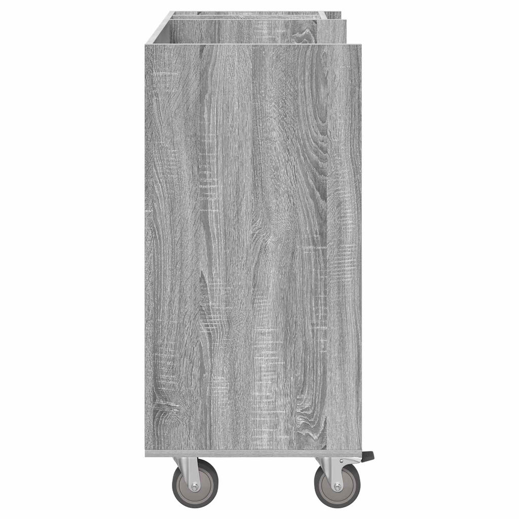 vidaXL Szafka golfowa z kołem Gładki Szary Sonoma 90 x 45 x 98 cm