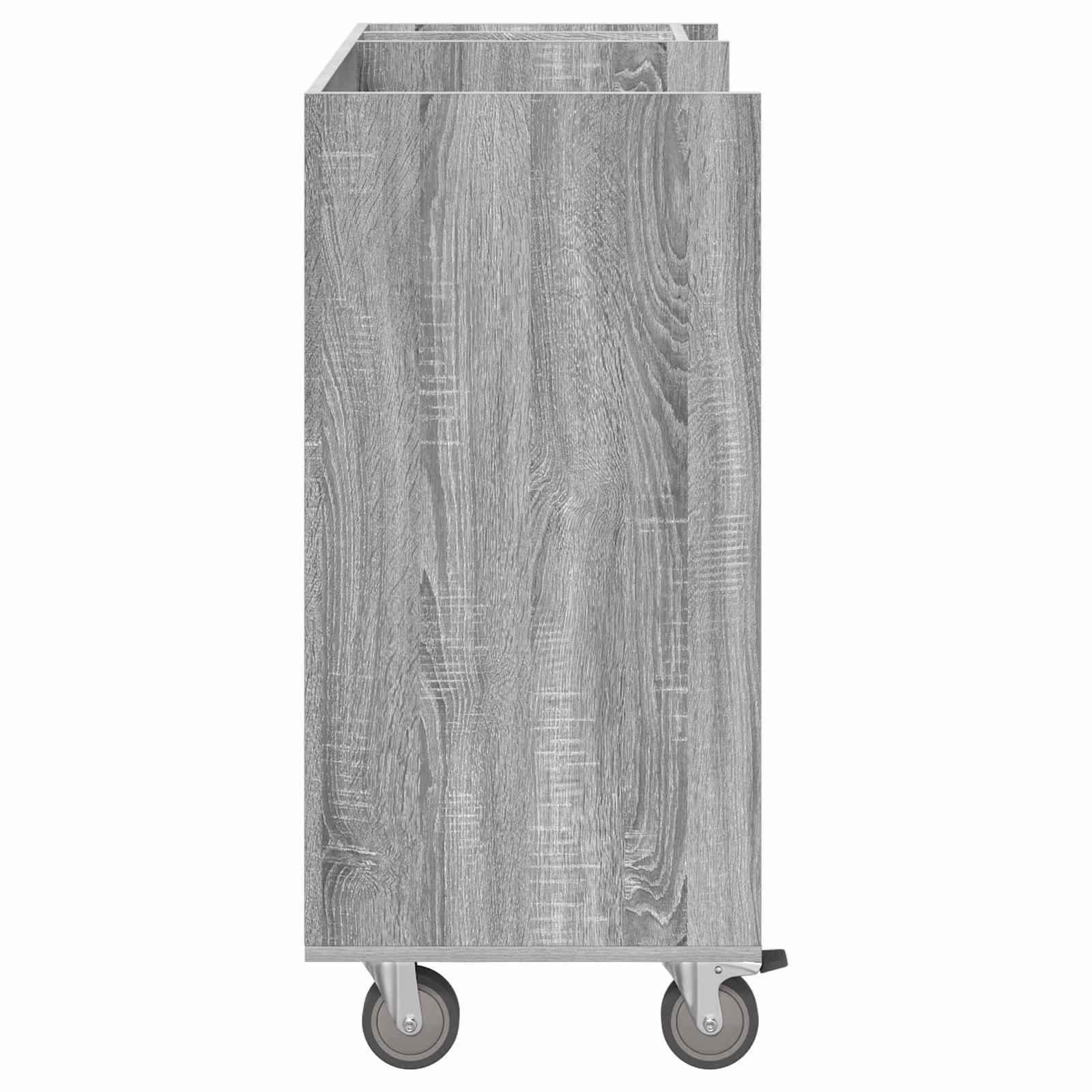 vidaXL Szafka golfowa z kołem Gładki Szary Sonoma 90 x 45 x 98 cm