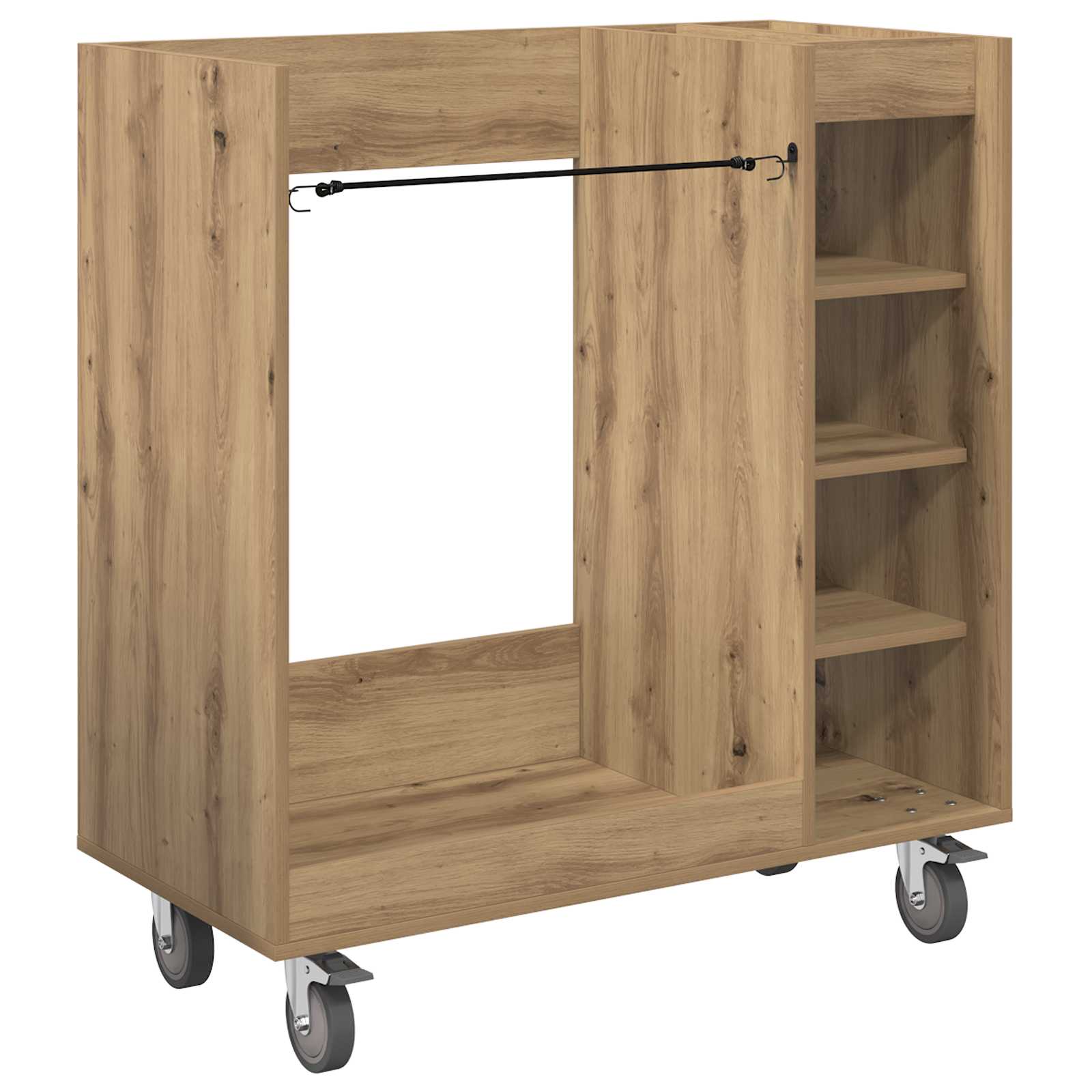 vidaXL Szafka golfowa z kołem Gładki Dąb rzemieślniczy 90 x 45 x 98 cm