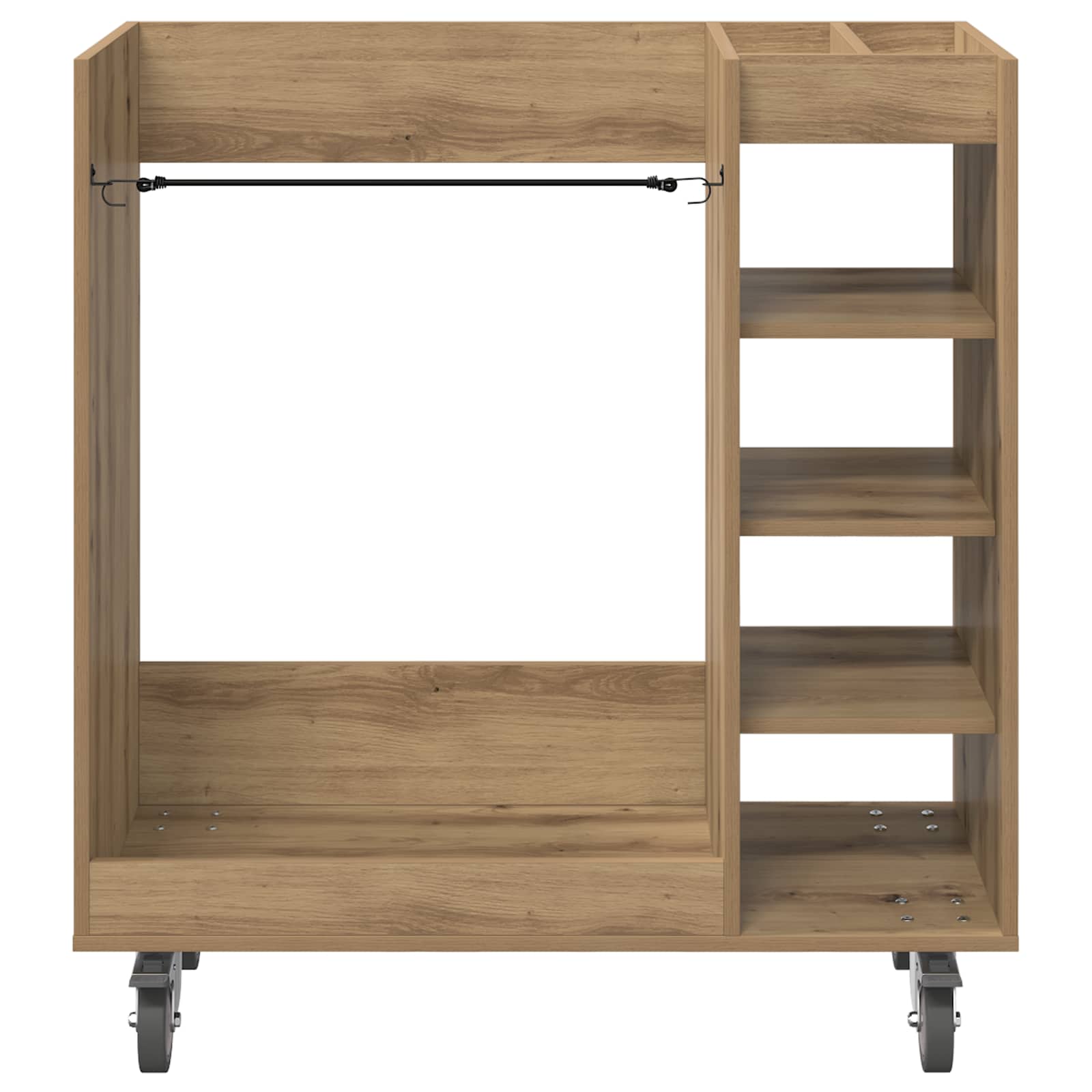 vidaXL Szafka golfowa z kołem Gładki Dąb rzemieślniczy 90 x 45 x 98 cm
