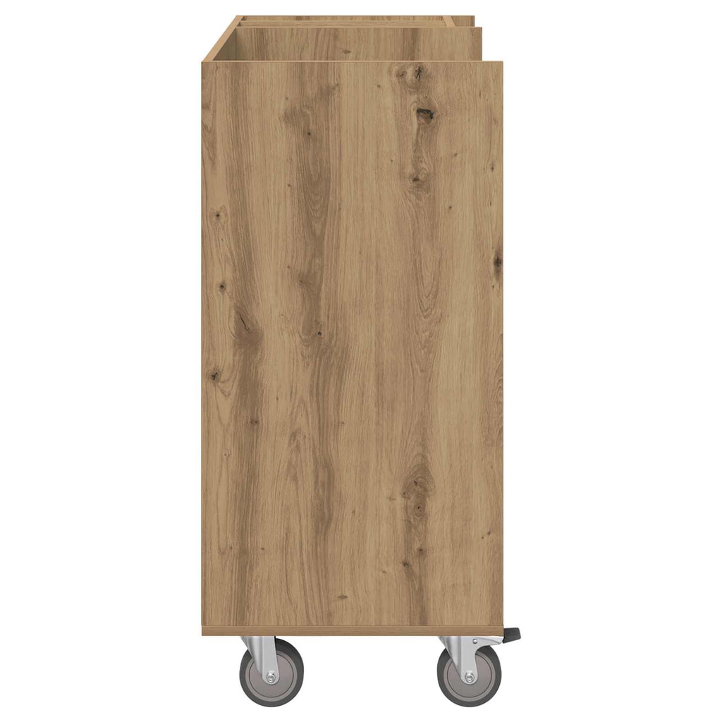 vidaXL Szafka golfowa z kołem Gładki Dąb rzemieślniczy 90 x 45 x 98 cm