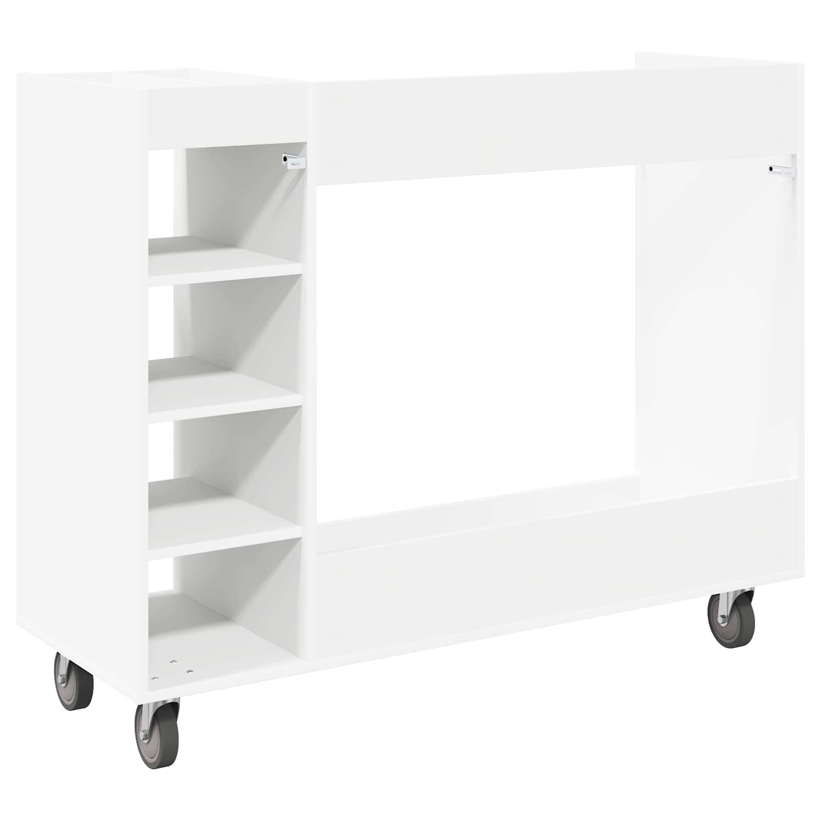 vidaXL Szafka golfowa z kołem Gładki Biały 120 x 45 x 98 cm