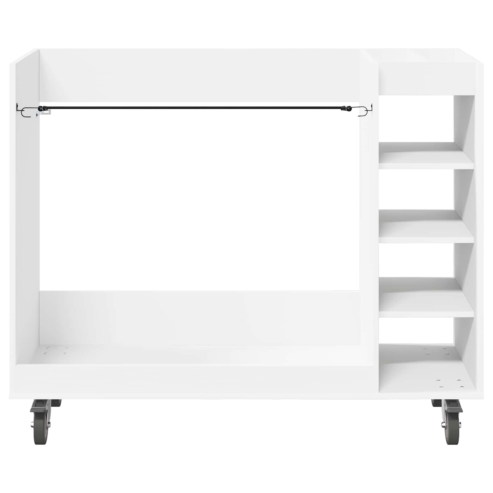 vidaXL Szafka golfowa z kołem Gładki Biały 120 x 45 x 98 cm