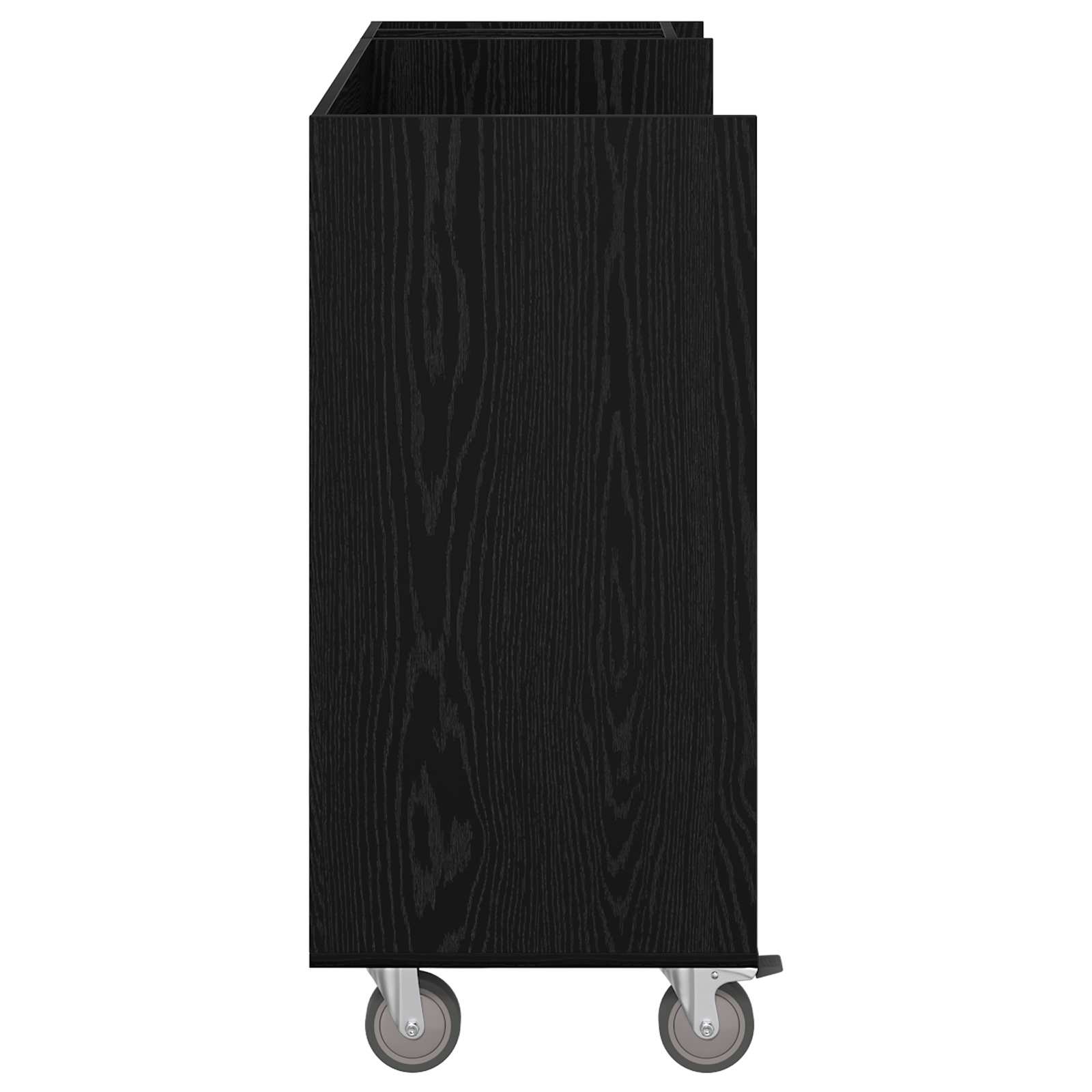 vidaXL Szafka golfowa z kołem Gładki Czarny Dąb 120 x 45 x 98 cm
