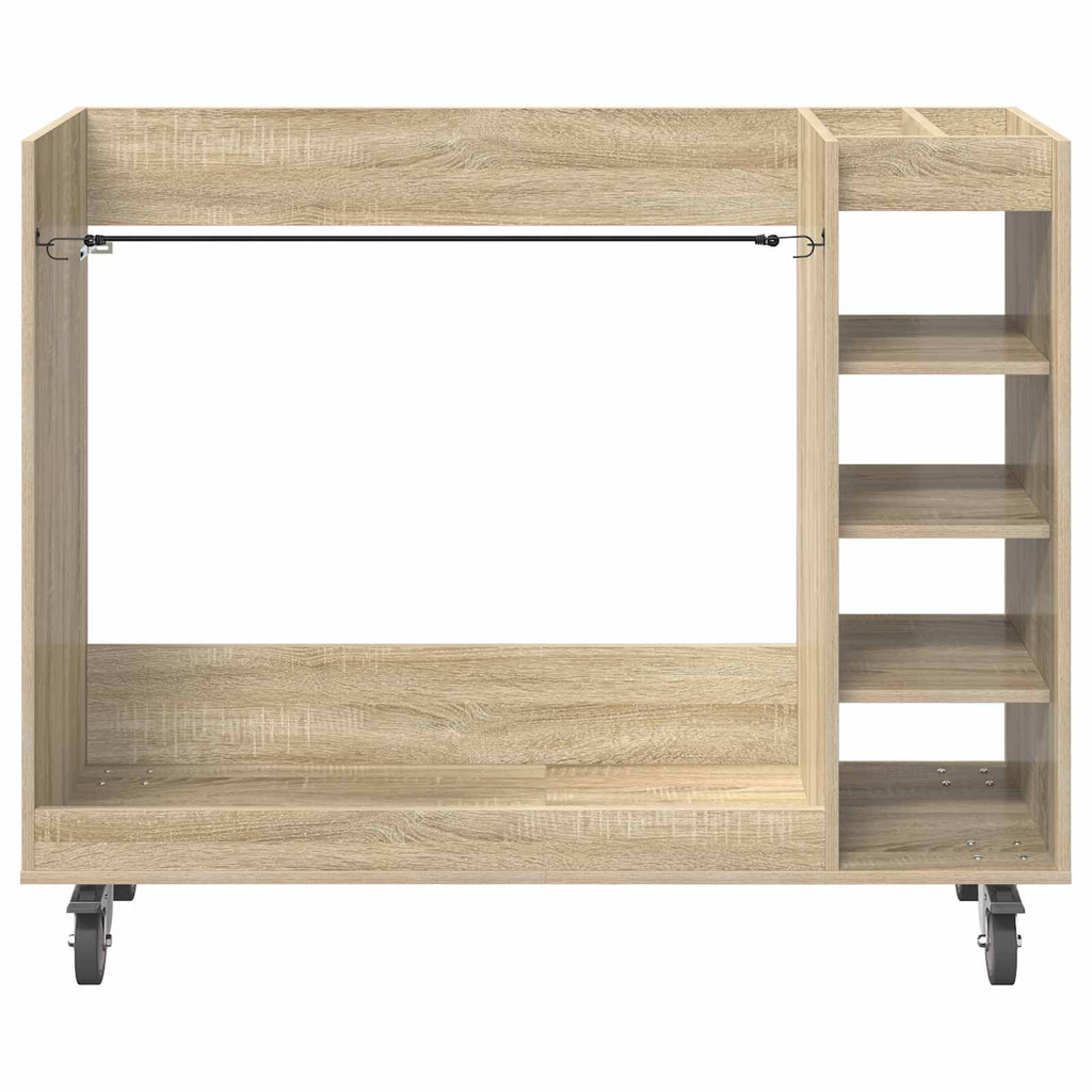 vidaXL Szafka golfowa z kołem Gładki Dąb Sonoma 120 x 45 x 98 cm
